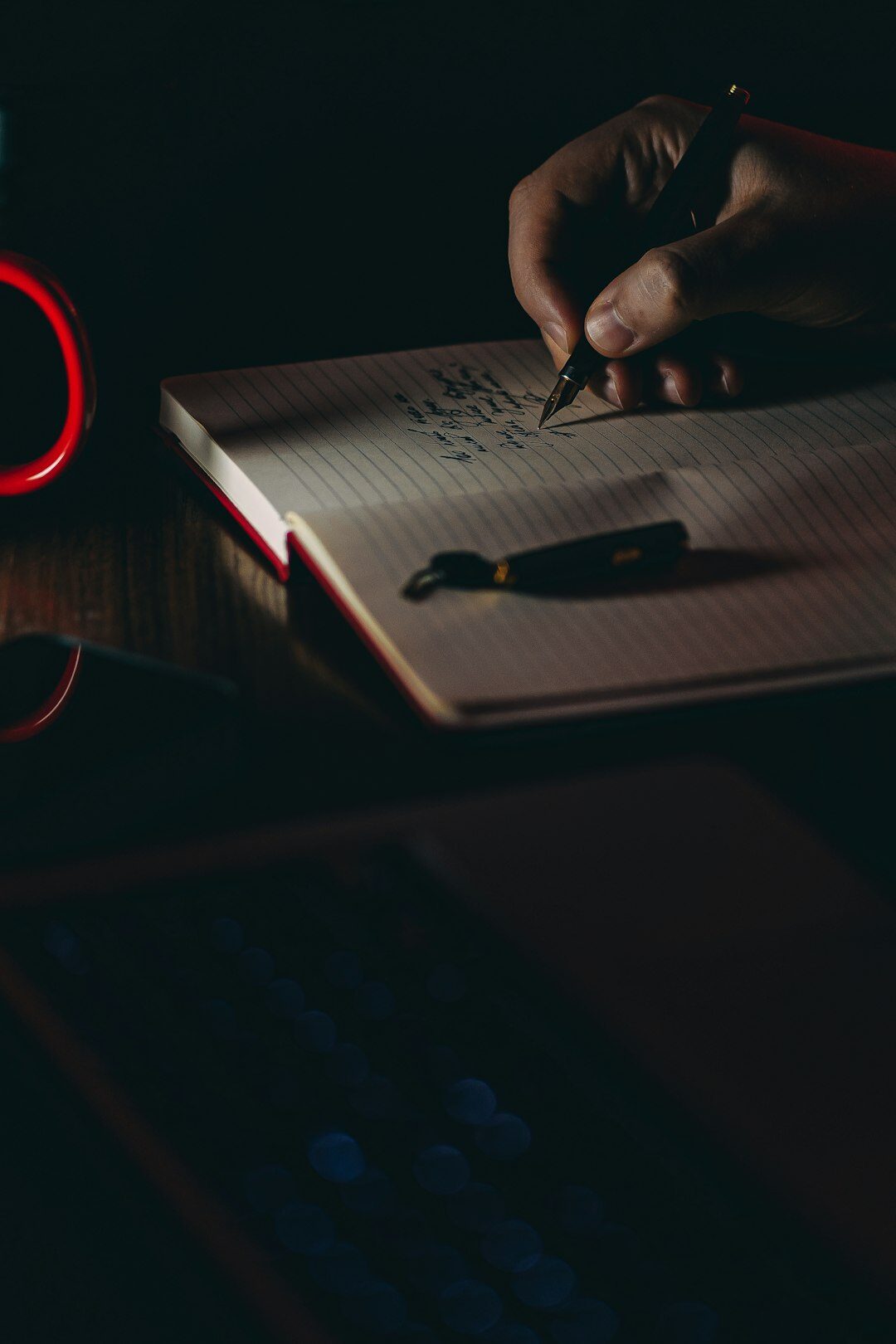 journalist writing notes