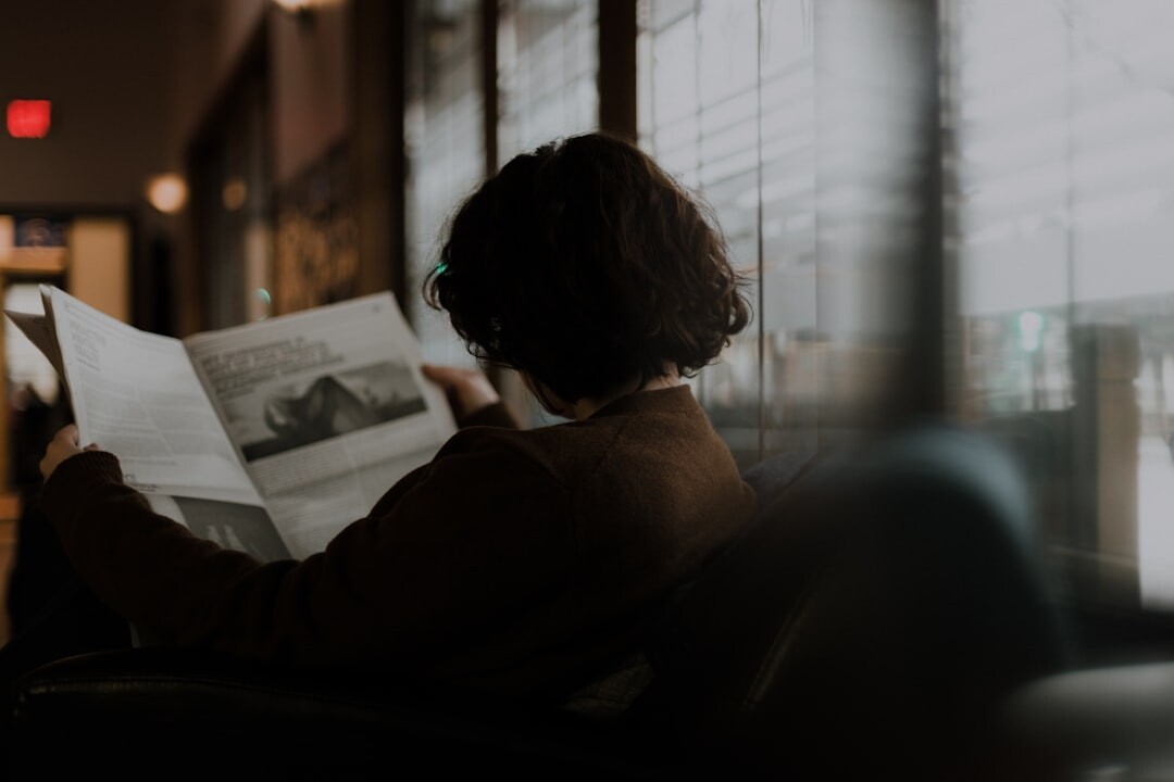 person reading news